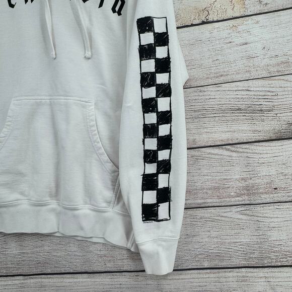 Gwen Stefani Checkerboard Print Hoodie Sweatshirt Adult Medium White Independent - Picture 5 of 9